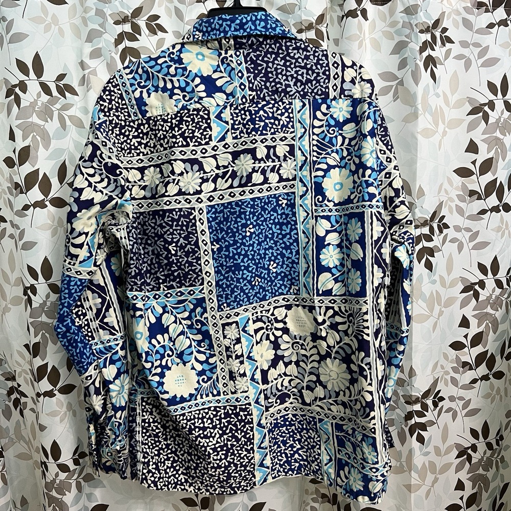 Vintage Barefoot In Paradise 70s Hawaiian Floral Tropical Shirt Men's L USA - Picture 6 of 8